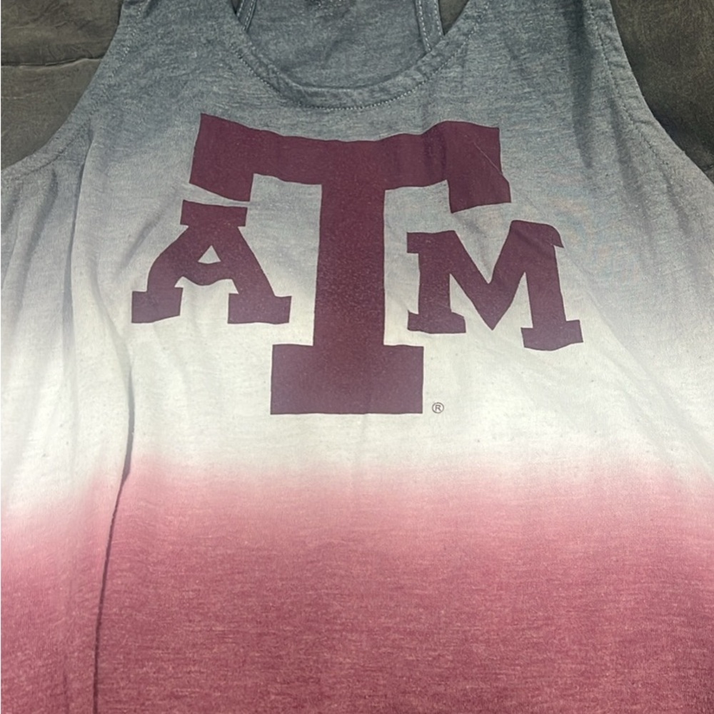 Texas A&M Ombre Tank Top - Maroon & White